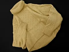 Andemiu アンデミュウ ケーブル編み タートルネック ニット セーター sizeF/黄 ◇■ レディース