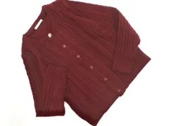 PAGEBOY ページボーイ ケーブル編み ニット カーディガン sizeF/赤 ◇■ レディース