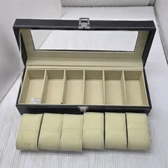 1 S01486  アクセサリー 収納 ボックス ブラック  腕時計 収納ケース 6区分 収納兼用 小物入 家具 インテリア