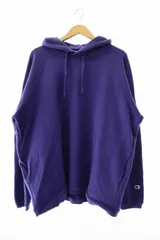 チャンピオン CHAMPION ワンポイント ロゴ フーデッド スウェットシャツ パーカー C5-T101 XL 紫 パープル ブランド古着ベクトル 中古 ● 250822