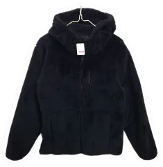 レディース55 ボア ブラック フリース フリース ジャケット