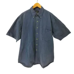 ダブルアールエルラルフローレン RRL RALPH LAUREN 三ツ星 ロゴ刺繍 B.D S/S インディゴ シャンブレー シャツ メンズ import：L 