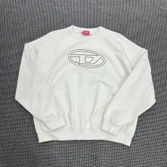 DIESEL BIGオーバル ロゴ 白 スウェット
