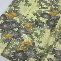 小紋 化繊 洗える着物 素敵な花のデザイン 袷 着物 MK-3187