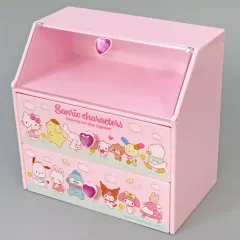 【中古】雑貨 集合(ミックス柄) ディスプレイスペース付き2段チェスト 「サンリオキャラクターズ」 サンリオフレンドシップクラブポイント交換品のサムネイル