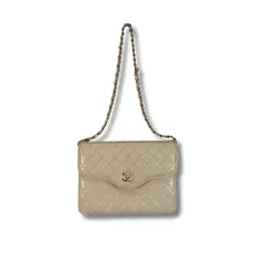 CHANEL シャネル チェーンショルダーバッグ マトラッセ ラムスキン ヴィンテージバッグ 1980年代頃 現状品