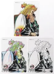 【中古】キャラカード 煉獄杏寿郎＆竈門炭治郎 幕間画＆銀幕画レイヤードクリアカードセット(3枚セット) 「劇場版 鬼滅の刃 無限列車編 上映四周年記念 炎柱・煉獄杏寿郎カフェ×ufotable Cafe×マチ★アソビCAFE×ufotable DINING×u