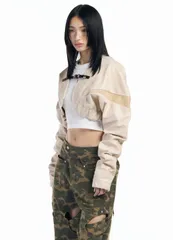 新品【SETUP‐EXE】Matte Leather bolero buckle Jacket