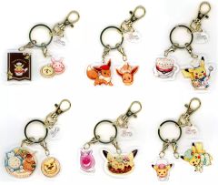 [중고] 키홀더 전 6종 세트 [포켓몬스터 아크릴 키홀더 컬렉션 Pokemon Cafe & Pikachu Sweets] 포켓몬센터 한정