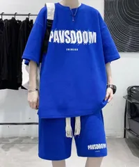 半袖Tシャツ ハーフパンツ セットアップ【カラー：ロイヤルブルー　商品コード：33NZ-003】