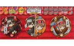 【中古】バッジ・ピンズ(キャラクター) 土方/土方＆沖田/沖田 妖怪コスプレ対決!?VS缶バッジ3個セット 「アニくじ 銀魂 第6弾 ～流行りものには巻かれろ はろうぃん妖怪編～」 C-2賞