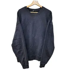 🔳ZARA スウェット トレーナー ネイビー XL 無地 裏起毛