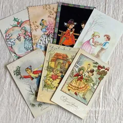 【特別価格】アンティーク ポストカード フランス直輸入 こども 古い絵葉書 ジャンクジャーナル 紙もの