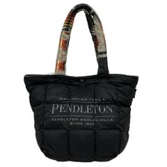 PENDLETON(ペンドルトン) トートバッグ美品 - 黒×ベージュ×マルチ ウール