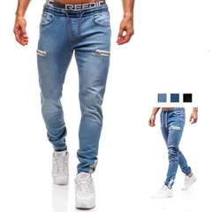 ジーンズ ジーンズ デニムパンツ ストレッチ スウェット メンズ デニム 裾ファスナー ジーパン#miyat8706