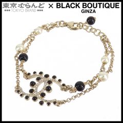 箱付き CHANEL シャネル ブレスレット ライトストーン デカ ココマーク