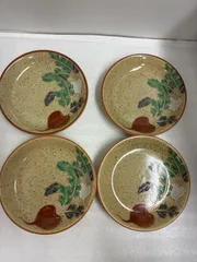 和光園 赤かぶ＆白かぶ柄 小皿4枚セット 和食器のサムネイル