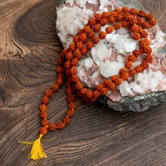 ルドラクシャの数珠 90cm 聖なる菩提樹の実 / 数珠 菩提樹 マーラー ブレスレット ビーズ アクセサリー 