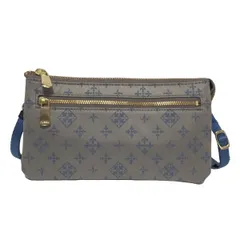 russet(ラシット) ショルダーバッグ - グレーベージュ×ブルーグレー ストラップ着脱可/斜めがけ/ミニバッグ