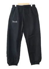 Brook ブルーク Logo ロゴ 刺繍 ナイロン イージー パンツ 7219-01 L 黒ブラック ブランド古着ベクトル 中古251115