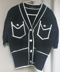 EGOIST クロップド半袖カーディガン