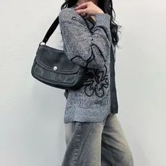 【中古】COACH コーチ ショルダーバッグ ブラック レザー ヴィンテージ レディース【中古美品】HIBUOCHI VINTAGE