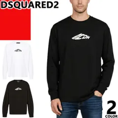 ディースクエアード DSQUARED2 Tシャツ ロンT メンズ 長袖 ロゴ プリント クルーネック 丸首 ブランド 大きいサイズ 白 ホワイト ICON NEW GENERATION LOOSE FIT LS T-SHIRT S79GC0099 D20033