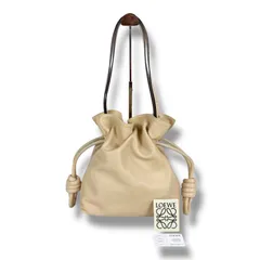 ロエベ　LOEWE ショルダーバッグ　フラメンコノット　ベージュ　ナッパレザー　アナグラムロゴ　2WAY 肩掛け　巾着型