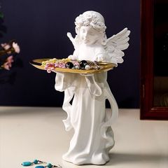 イタリア製 天使 壁掛け オーナメント 2体セット 楽器 ハープ