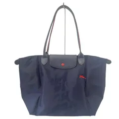 LONGCHAMP(ロンシャン) ショルダーバッグ ル・プリアージュクラブ L1899619556 ダークネイビー×レッド 折りたたみ レザー