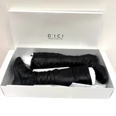 【え沖】 未使用品 DICI ディッシィ MODE ET JACOMO モードエジャコモ ロングブーツ ブラック 黒 レザー 7A 75504 BL 23 1/2 23.5cm MK0S01025