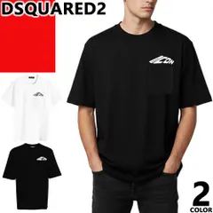 ディースクエアード DSQUARED2 Tシャツ メンズ 半袖 クルーネック 丸首 ロゴ ブランド 大きいサイズ プリント 黒 ブラック ICON NEW GENERATION LOOSE FIT POCKET T-SHIRT S79GC0097 D20033