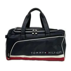 中古 トミーヒルフィガーゴルフ TOMMY HILFIGER GOLF ボストンバッグ ネイビー ロッカーバッグ ショルダーベルト付き