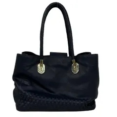 COLE HAAN(コールハーン) トートバッグ美品  - ネイビー 編み込み レザー