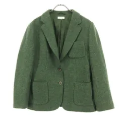 Maker's Shirt KAMAKURA メーカーズシャツカマクラ ウール 長袖 テーラードジャケット 13s グリーン レディース 古着のサムネイル