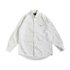 Polo by Ralph Lauren / ポロバイラルフローレン 90's オックスフォードボタンダウンシャツ ポニー刺繡 Mサイズ ホワイト