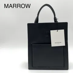 MARROW マロウ　ミニボックストート　トートバッグ　ハンドバッグ　レザー　自立　黒　ブラック　MINI BOX TOTE
