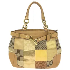 COACH コーチ トートバッグ  パッチワーク/シグネチャー/キャンバス/ベージュ 12448     / 240001183713
