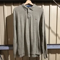 1531 Polo by Ralph Lauren 長袖ポロシャツ カーキ S ポロバイラルフローレン ワンポイント 刺繍ロゴ ポロポニー 古着卸 アメリカ仕入