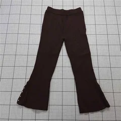 ◇ ⊇ ローリーズファーム LOWRYS FARM LF723017TK フレアリブパンツ ブラウン系 レディース E  【1511110033912】