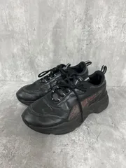PUMA プーマ 三角ロゴ スパンコール 厚底 スニーカー size24/黒 ■■ レディース