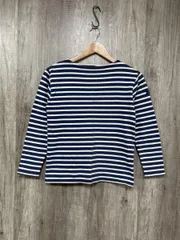 SAINT JAMES セントジェームス フランス製 ボーダー ロング Tシャツ 白ｘ紺 ■◇ レディース
