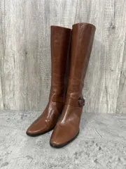 TRUSSARDI トラサルディ レザー ロング ブーツ size24 1/2/茶 ◆■ レディース