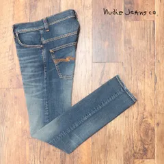 Nudie Jeans/31インチ/デニムパンツ THIN FINN 112917 OSCAR WORN DARK ヴィンテージ ストレッチ 美脚 新品/青/ブルー/kt127/