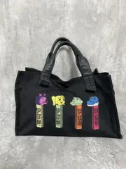 ear PAPILLONNER イアパピヨネ PEZ 刺繍横長 ハンド バッグ size-/黒 ■■ レディース