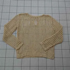 ◇ ⊂ センスオブプレイス SENSE OF PLACE 透かし編みニットベージュ系 レディース E  【1511110039242】