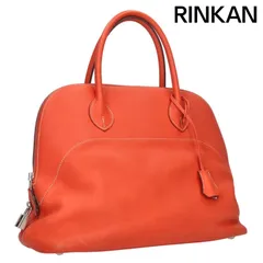 エルメス  ボリードリラックス35 T刻印 SV金具 ヴォーエプソン オレンジポピーハンドバッグ レディース 35