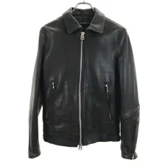 nano universe ナノユニバース 羊革 レザージャケット S ブラック サーモライト中綿 メンズ 古着