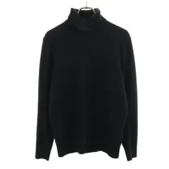UNIQLO ユニクロ カシミヤ100％ 長袖 タートルネック セーター M ブラック ニット メンズ 古着