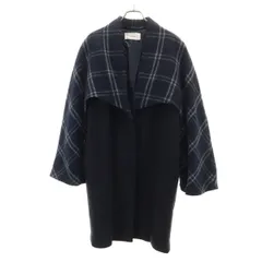 chalayan チャラヤン 日本製 レイヤード ウールコート S ネイビー レディース 古着